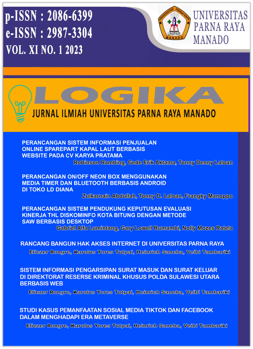 Cover JURNAL LOGIKA Vol 11 No 2 December 2023