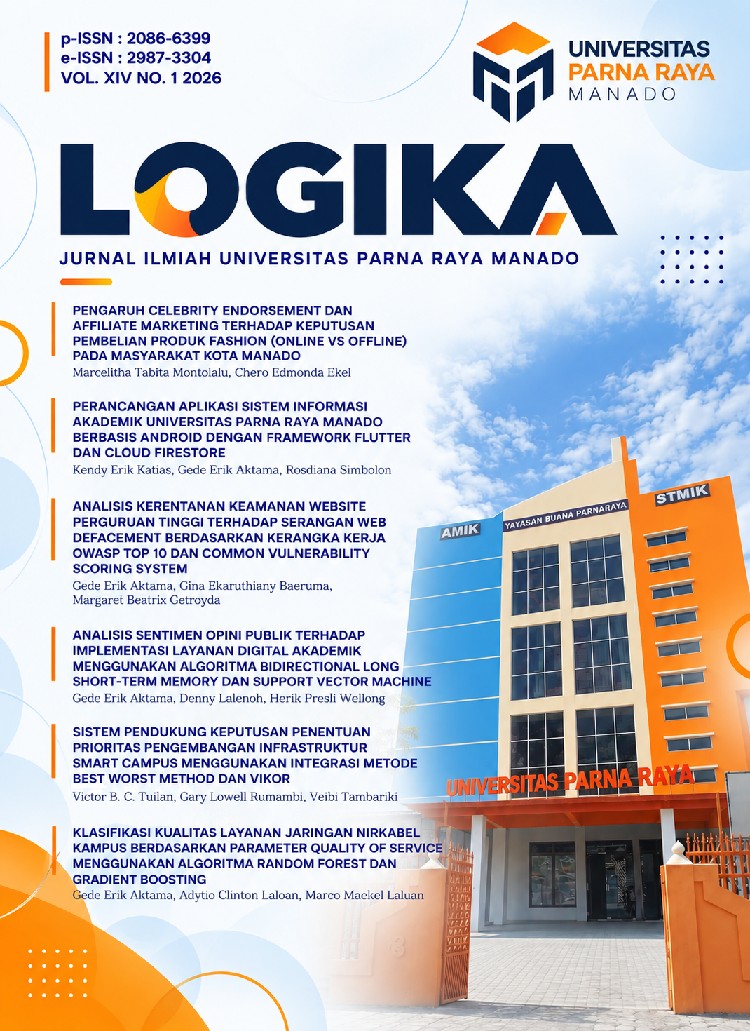 Cover JURNAL LOGIKA Vol 14 No 1 July 2026
