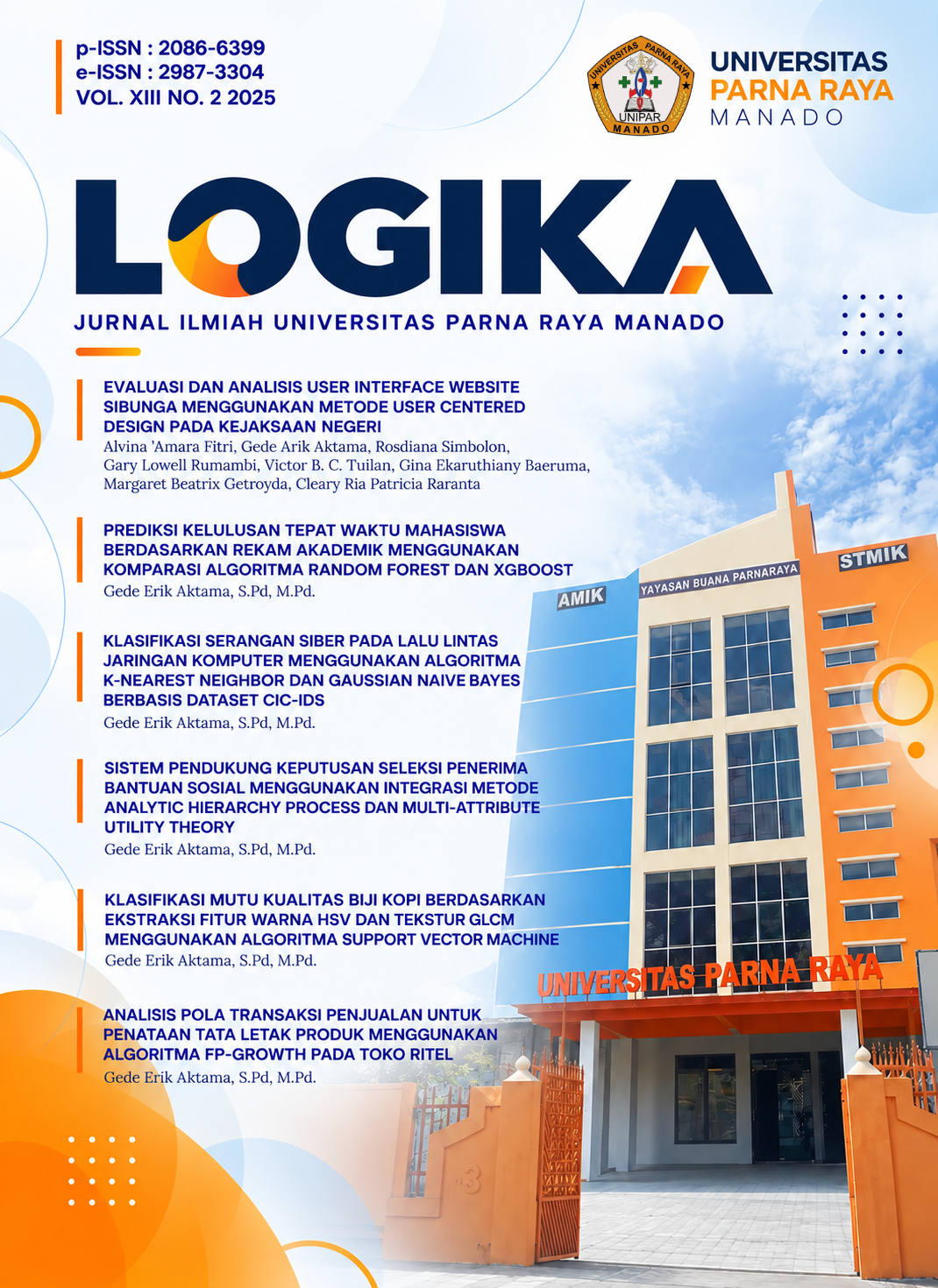 Cover JURNAL LOGIKA Vol 13 No 2 December 2025
